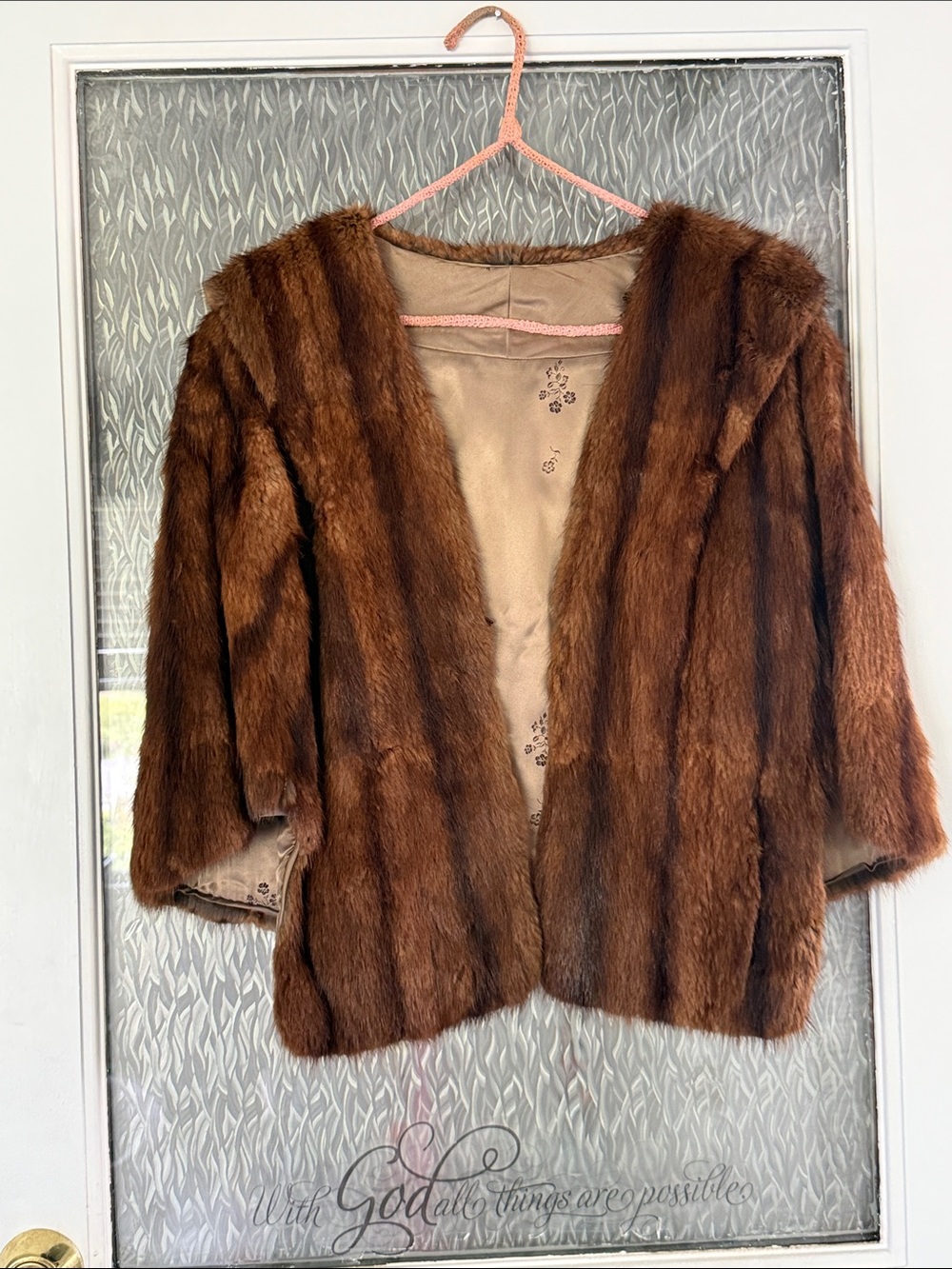 Vintage Classic Brown mink Fur Women's Coat